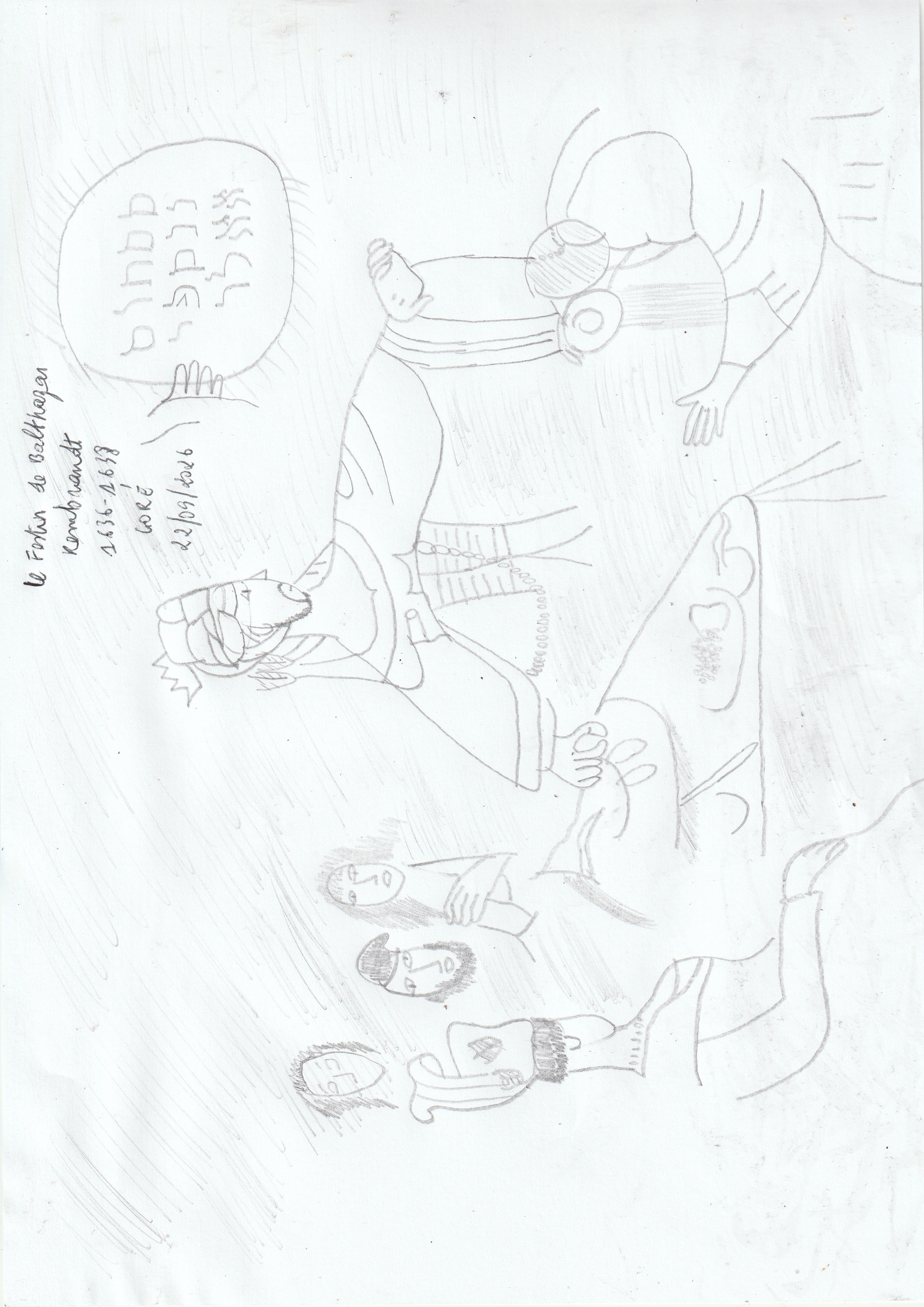 Le Festin de Balthazar, dessin de GOLI Gore Gbaka