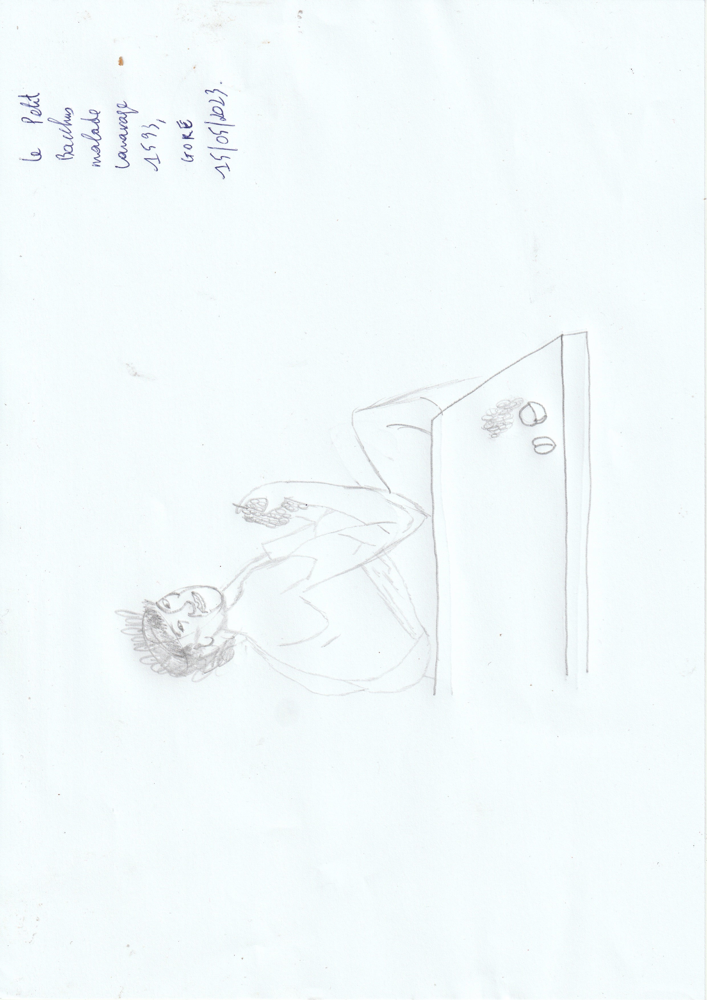 Le Petit Bacchus malade, dessin de GOLI Gore Gbaka