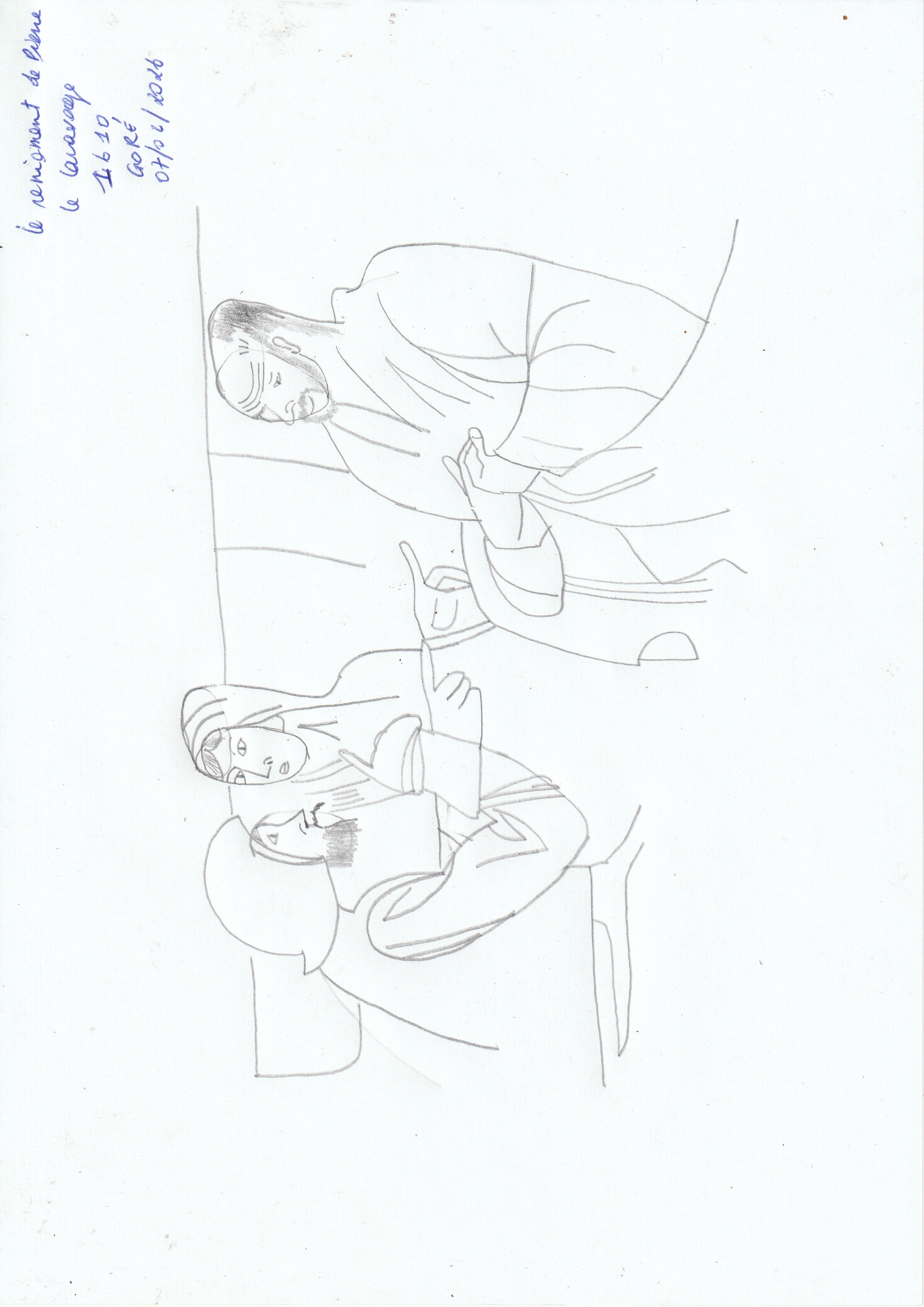 Le Reniement de Pierre, dessin de GOLI Gore Gbaka
