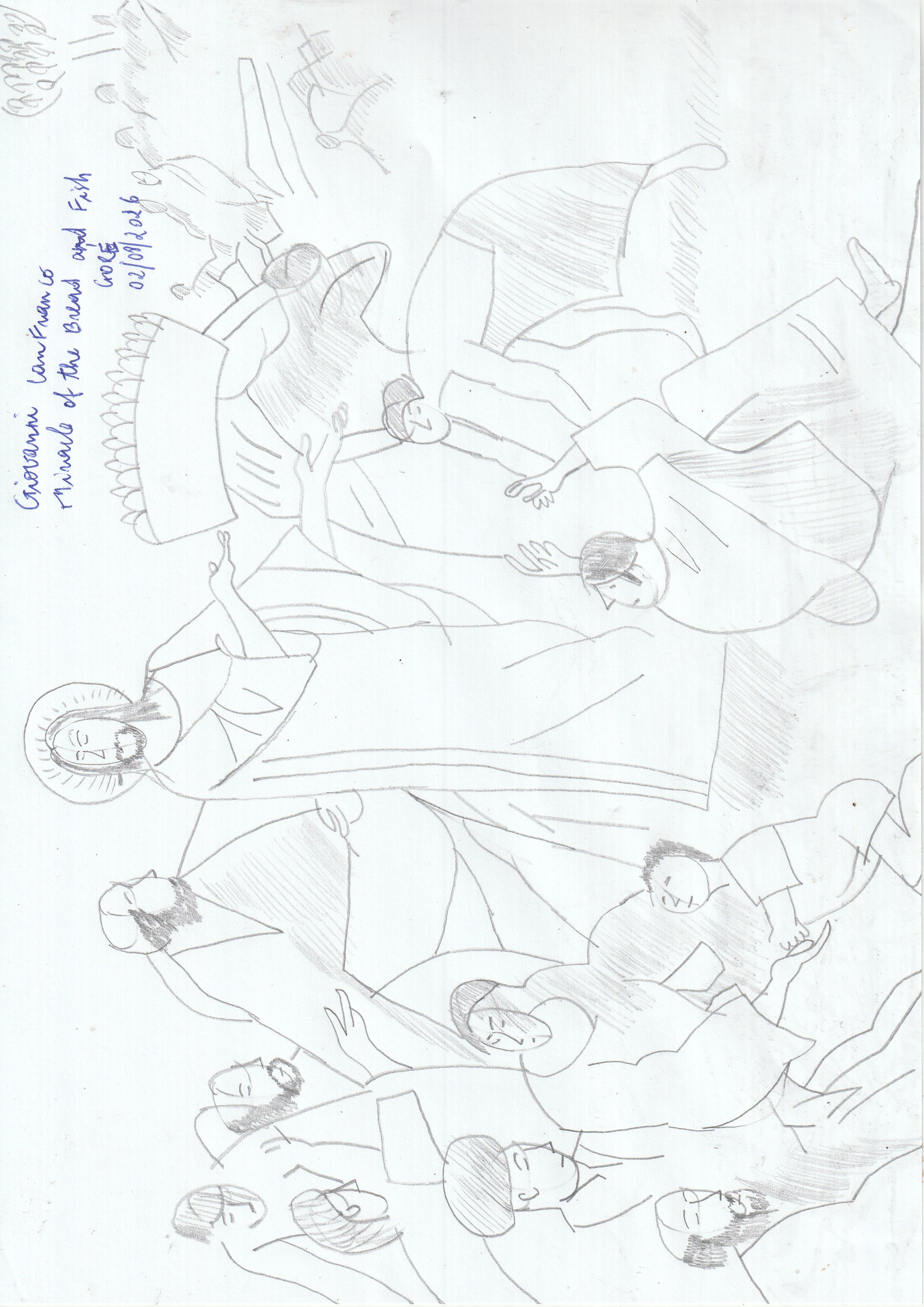 Miracle of the Bread and Fish, dessin de GOLI Gore Gbaka